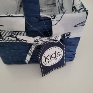 New airplane blue basket